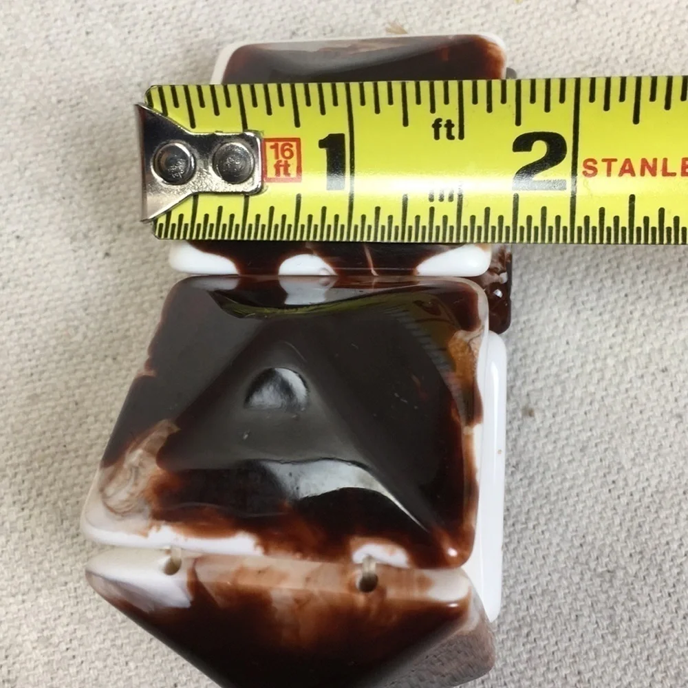 Vintage Funky Mod Chunky resin pyramid bracelet